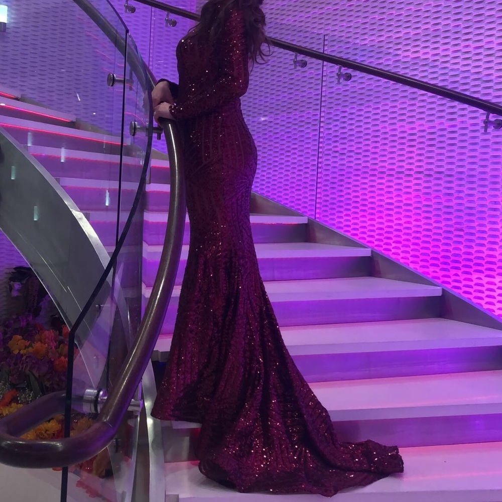 Custom Michael Costello “Black Widow” Dress